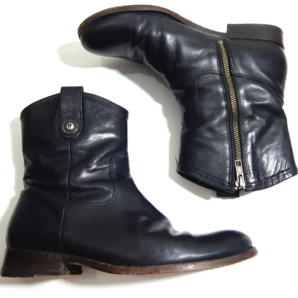 Frye Melissa Short Zip Ankle Boots - Picture 2 of 8